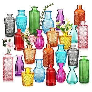 Colorful Glass Vase Set